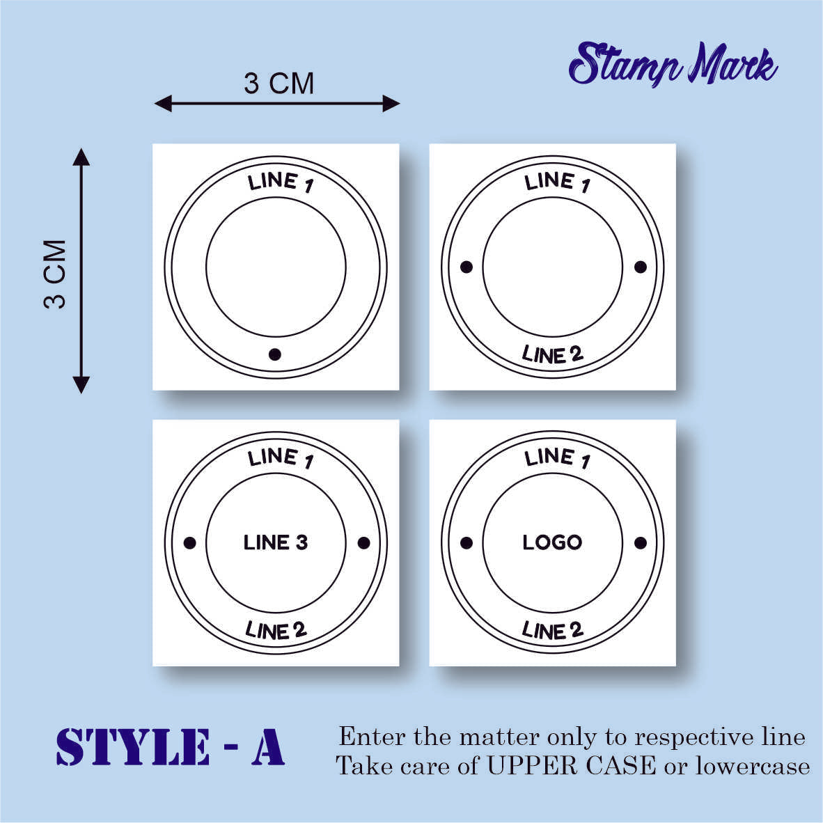 Trodat Square/Round Pre Ink Stamp