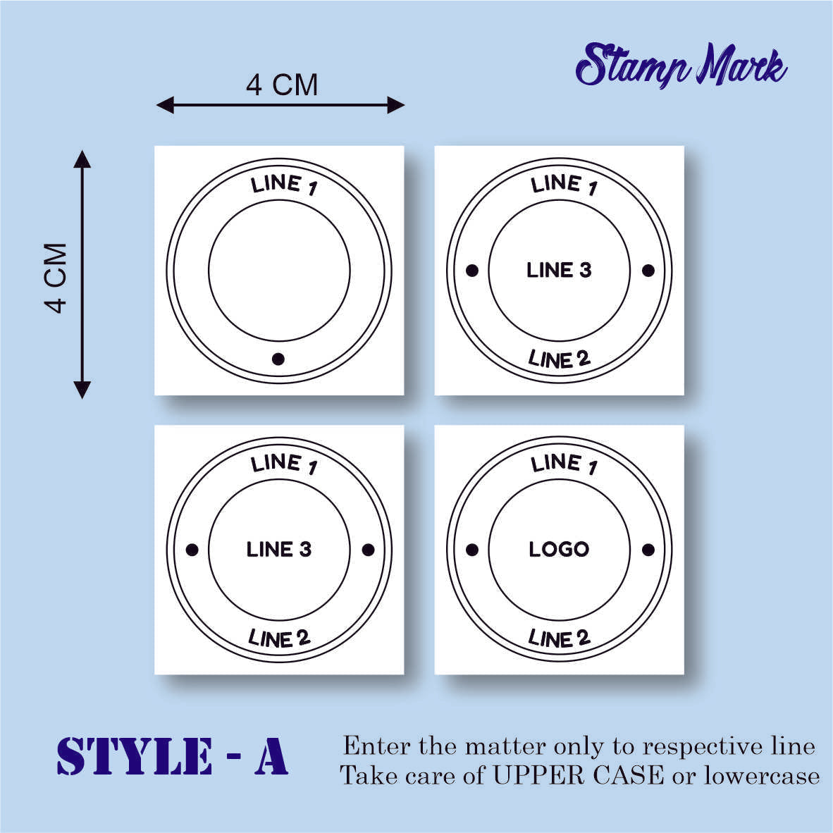 Trodat Square/Round Pre Ink Stamp