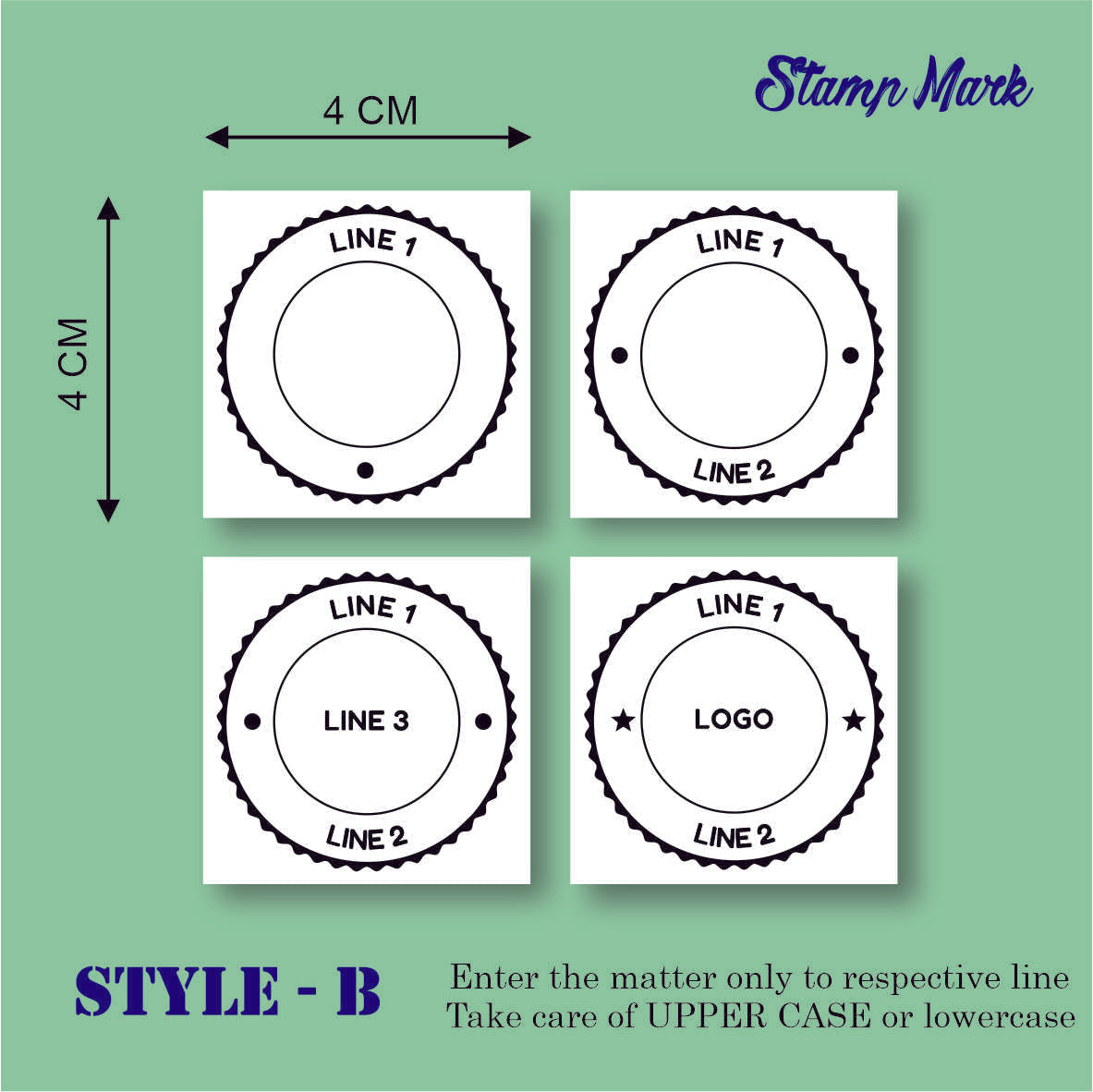 Trodat Square/Round Pre Ink Stamp